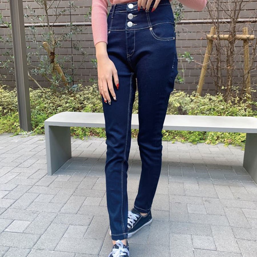 ハイウェストタック釦スキニーデニム[品番：SPGW0000077]｜SPIGA