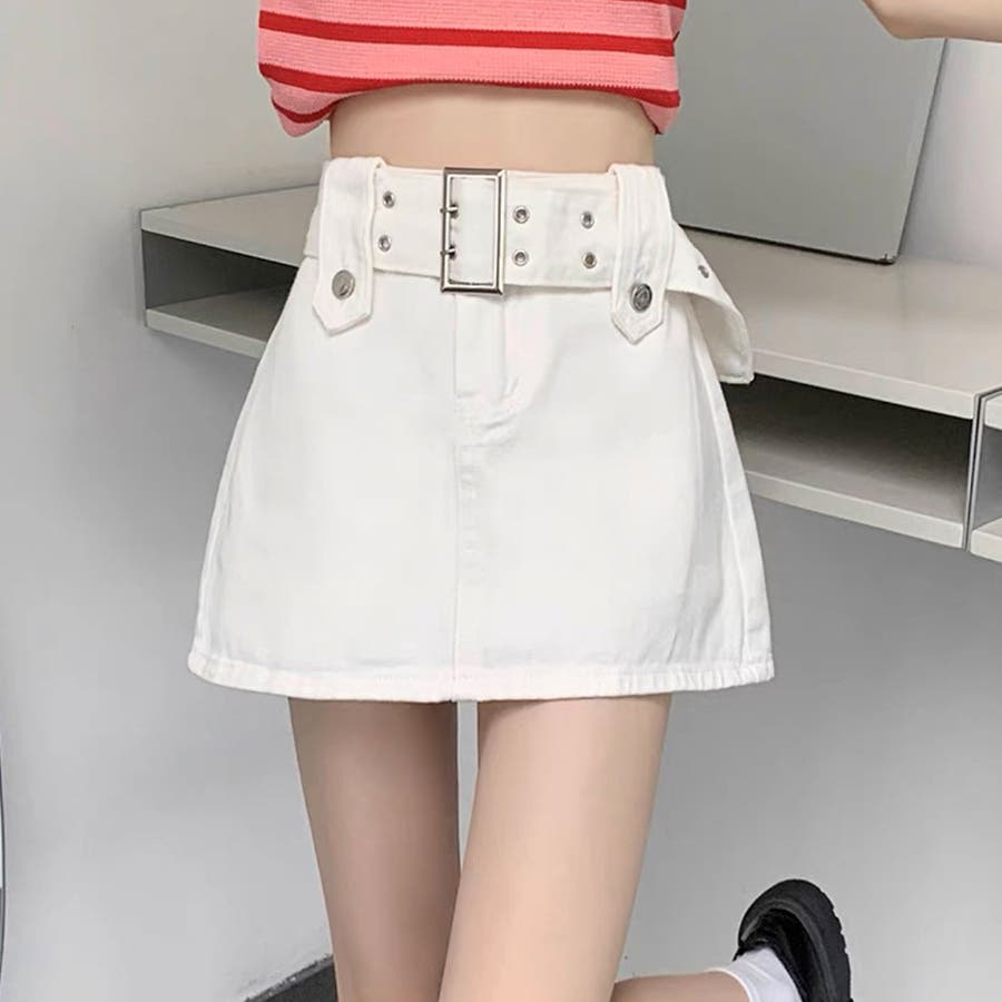 ベルト付スカート風ショートパンツ[品番：SPGW0002468]｜SPIGA