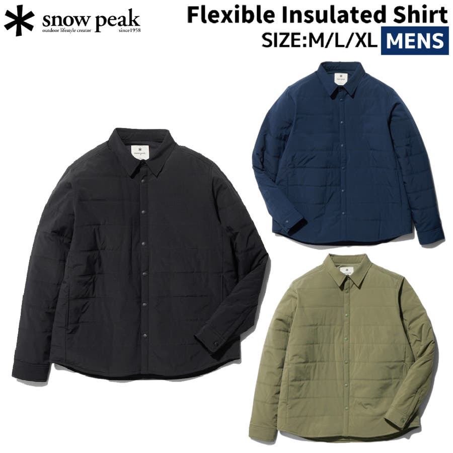 Snow Peak】フレキシブルインサレーションシャツ ブラックМサイズ-