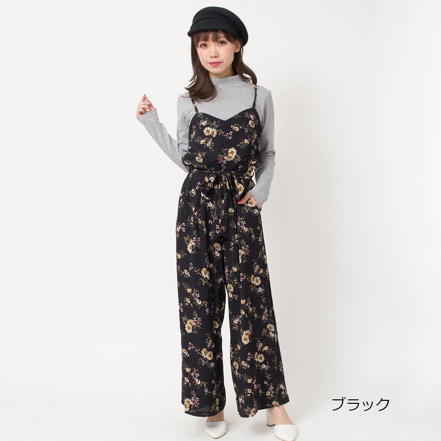 花柄オールインワン[品番：SPRW0002396]｜SpRay（スプレイ