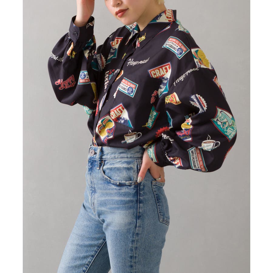 F892 3XL バーバリー ポリエステル100% 総柄シャツ レディース 総柄シャツ[品番：SPRW0008949]｜SpRay（スプレイ）のレディース