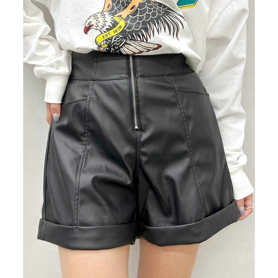 エコレザーZIPショートパンツ[品番：SPRW0009874]｜SpRay（スプレイ