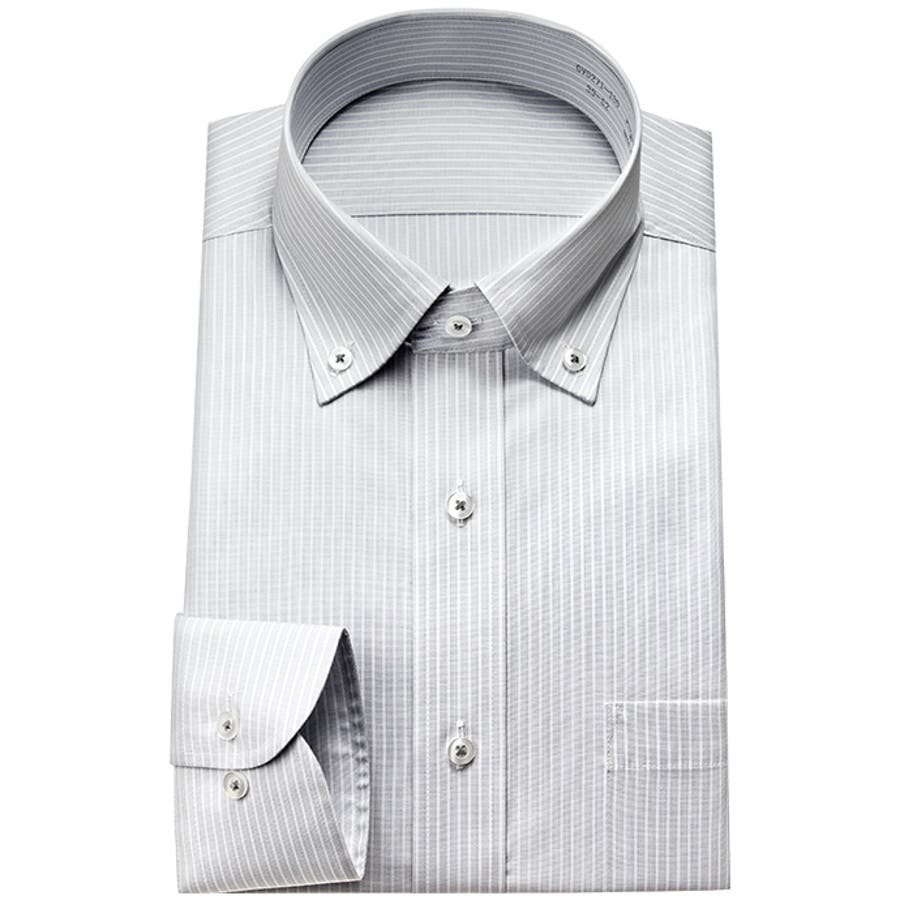 1863円 日本初の ヤマキ JAMES GORDON メンズワイシャツ 綿100% 長袖 形態安定加工 6柄 GJD603 456-ワイド LL 43-84