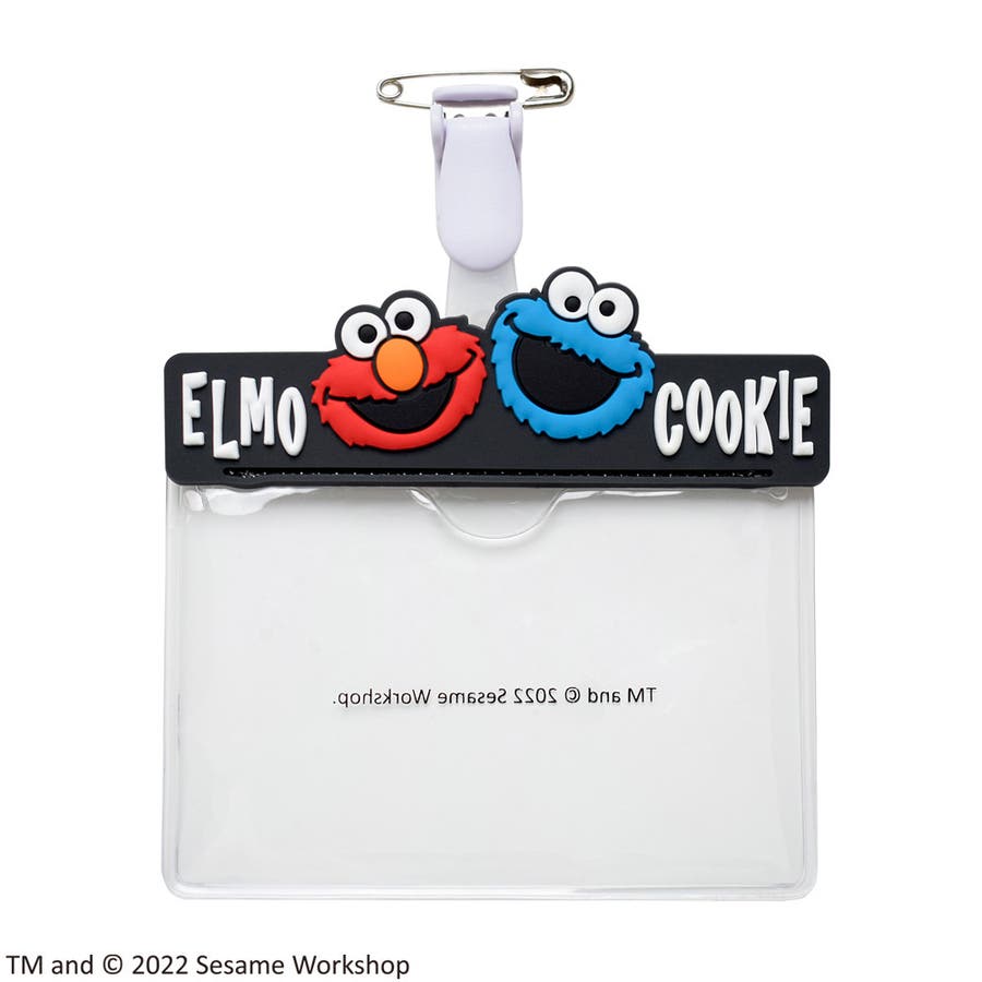 セサミストリートネームホルダーElmo&Cookie Monsterブラック[品番