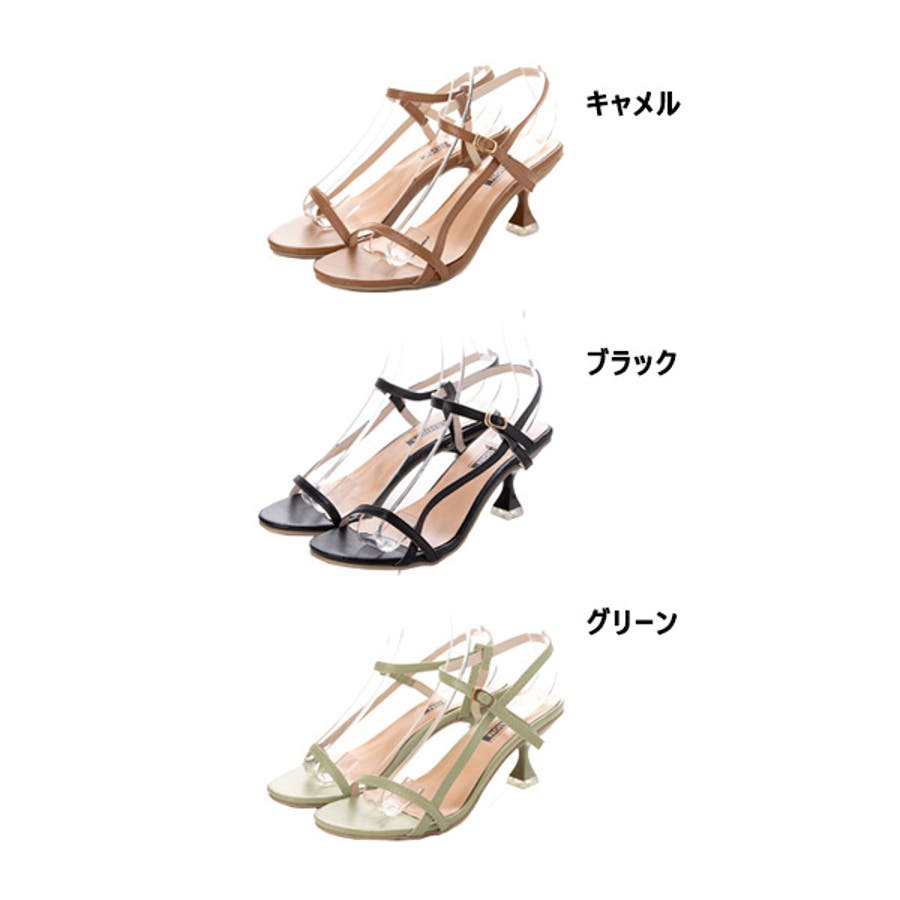 ヒールサンダル ストラップ ピンヒール[品番:XV000017126 ヒールサンダル ストラップ ピンヒール[品番:XV000017126
