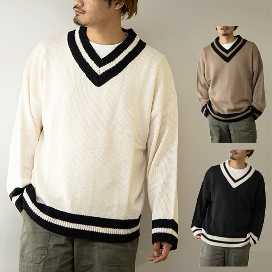 ニット セーター Vネック 品番 Xv Style Block Men スタイルブロックメン のメンズ ファッション通販 Shoplist ショップリスト
