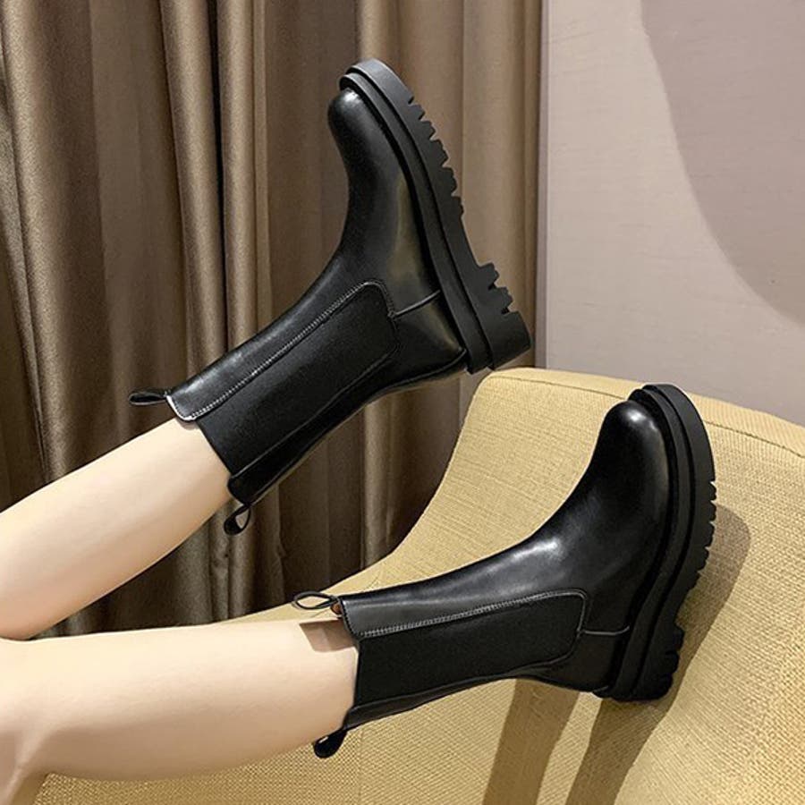 ブーツ サイドゴア ロングブーツ[品番：XV000016564