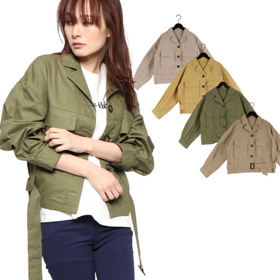 ジャケット ブルゾン サファリジャケット[品番：XV000013370