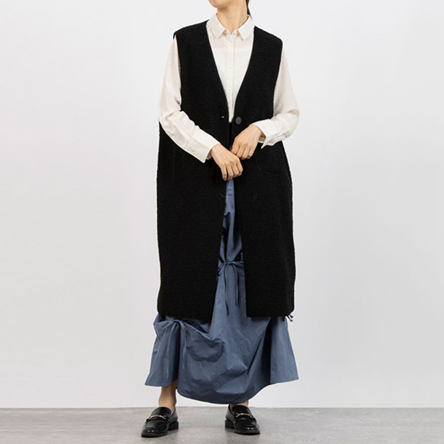 ベスト ボアベスト ノーカラー[品番：XV000021328]｜STYLEBLOCK