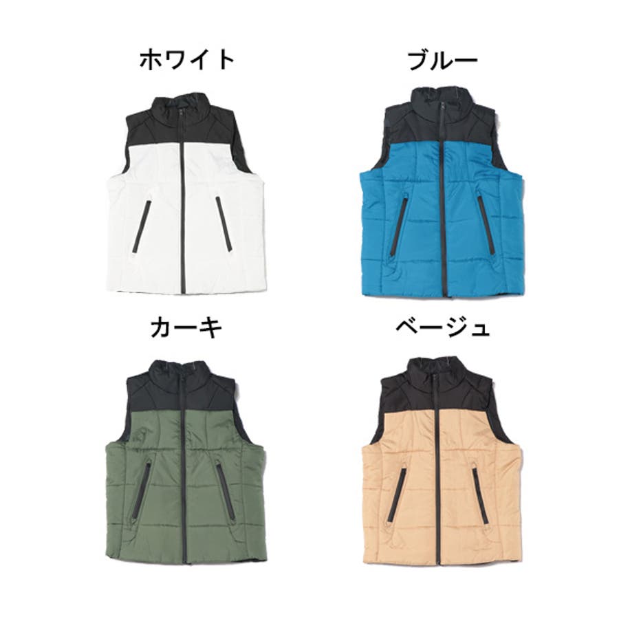 【人気商品！】 ベスト 中綿ベスト Block バイカラー[品番：XV000021109]｜Style トップス