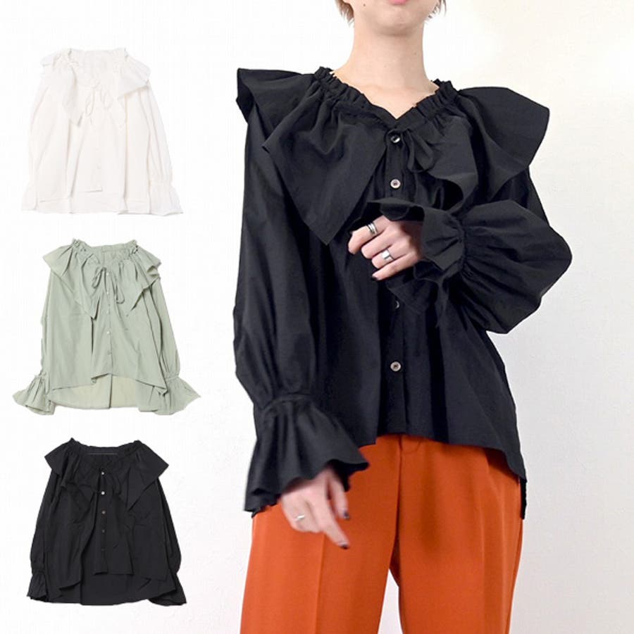 シャツ ブラウス フリル[品番：XV000020422]｜STYLEBLOCK