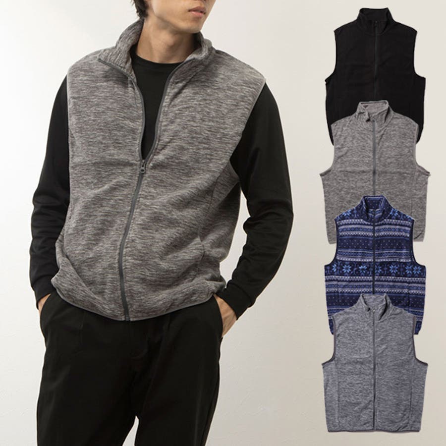 FLEECE ZIP VEST (Black) | フリース ジップアップ ミリタリー ベスト – AIMNAIM