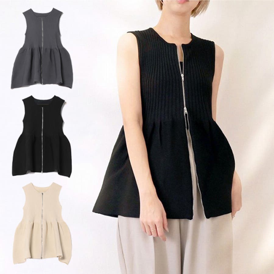 全国総量無料で ベスト ジレ[品番：XV000021585]｜STYLEBLOCK ニットベスト トップス