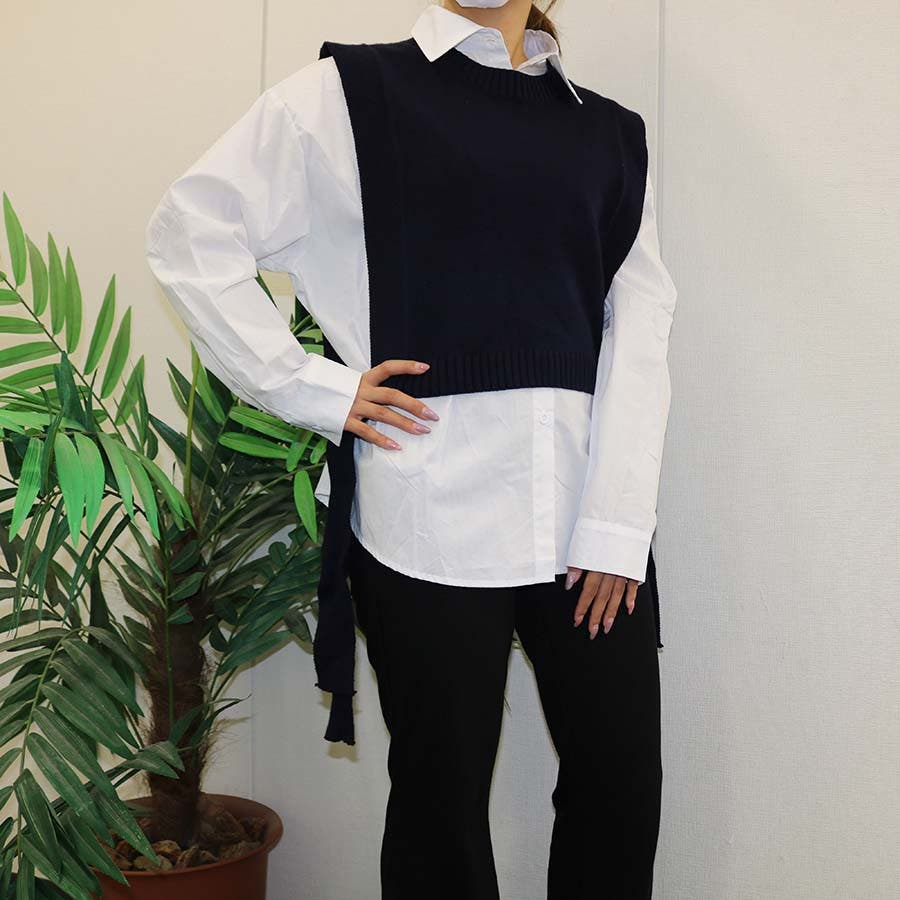 横結びベスト シャツセット 品番 Taxw Taxi タクシー のレディースファッション通販 Shoplist ショップリスト