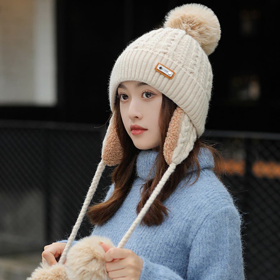 バケットハット ブラック 帽子 韓国 もこもこ 雪山 可愛い ボード - 帽子