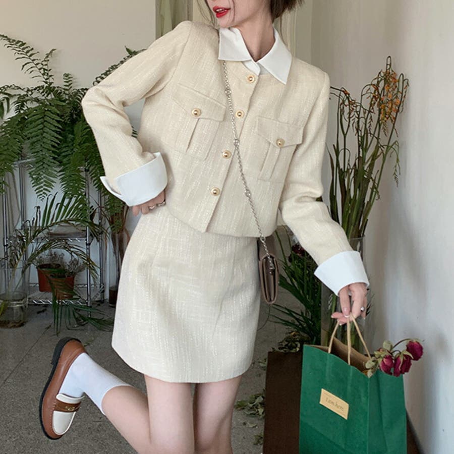 WEB限定】【C.Mt】ポーチ付きフレンチスリーブTEE＆スカート