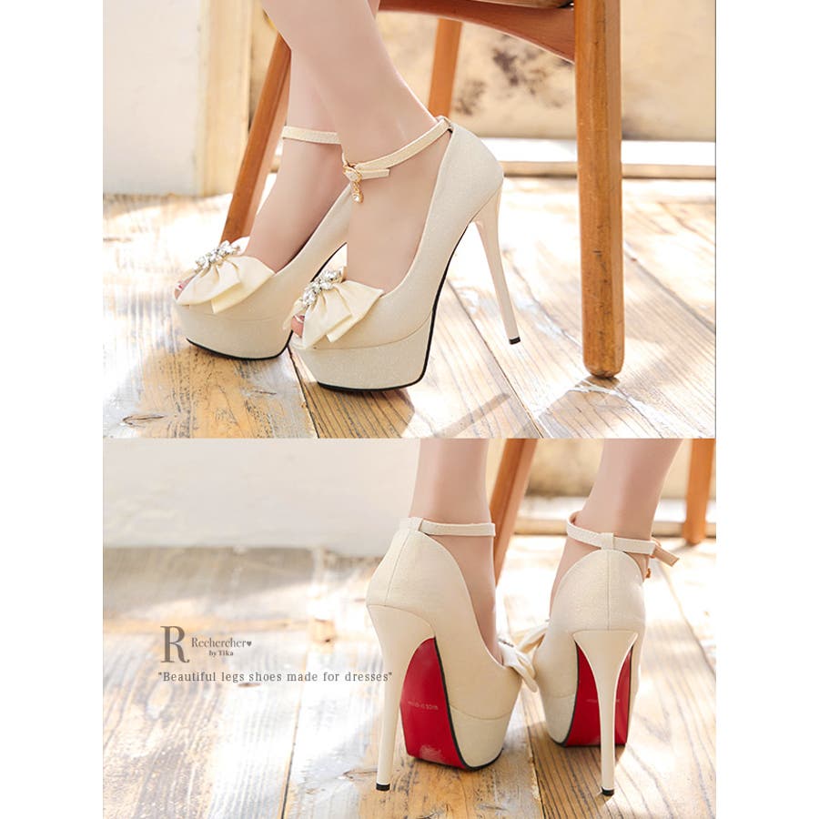 ハイヒール メッシュ リボン パンプス L2566 THE Yon パンプス メッシュカバーリボンパンプス : ZOZOTOWN