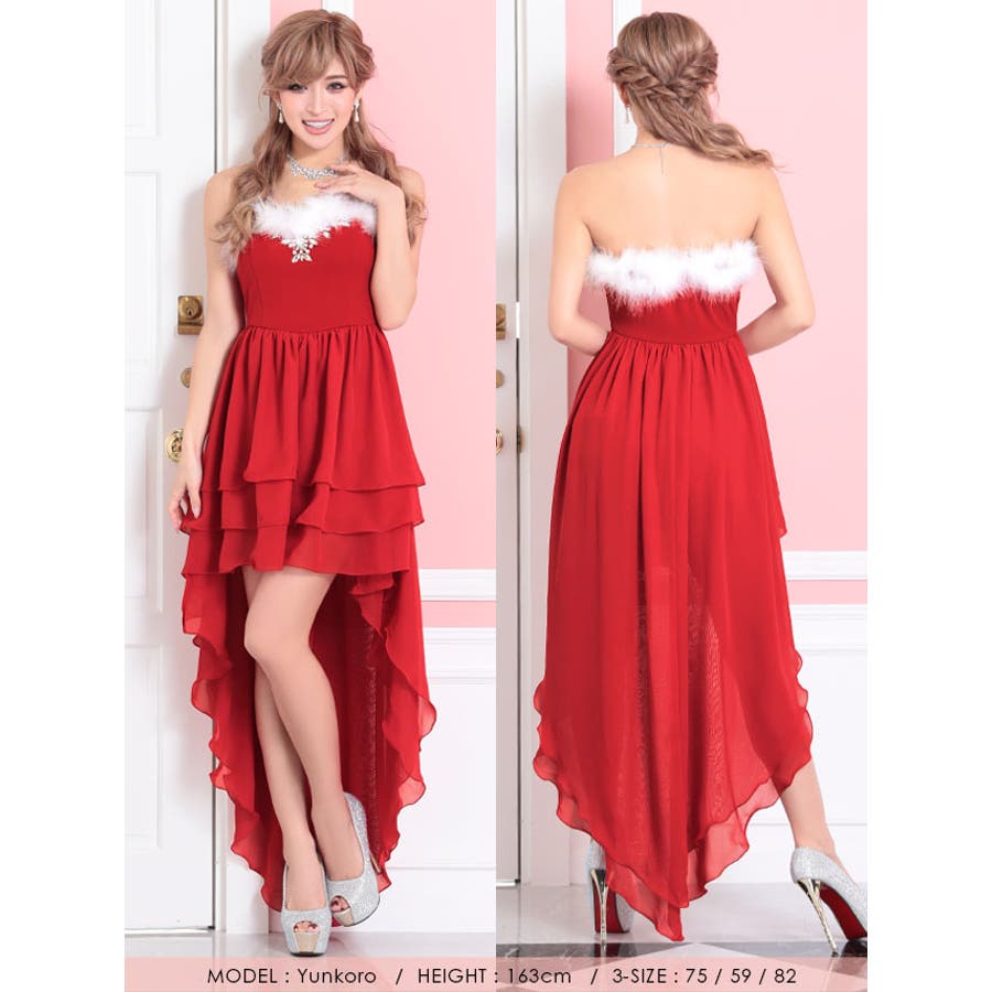 三段フリル×シフォンフィッシュテールベアドレス セクシードレス