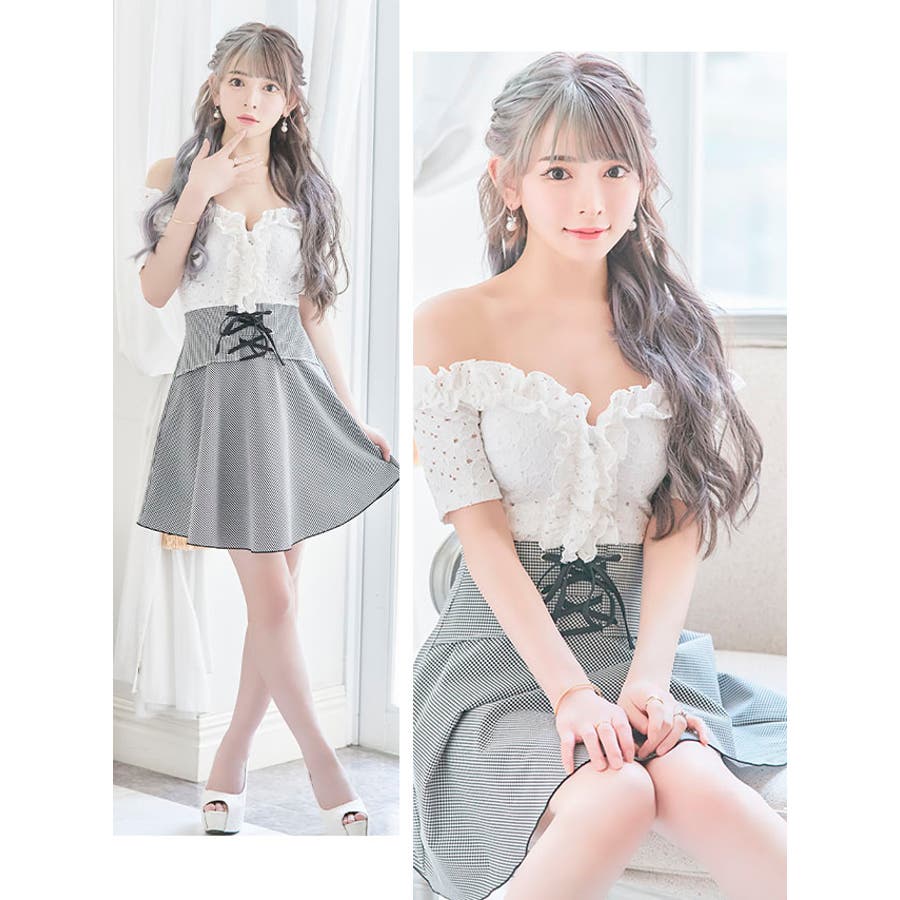 ビスチェドレス ミニ丈 フェミニン レース フリル 韓国スタイル tk-mdk916_3.jpg