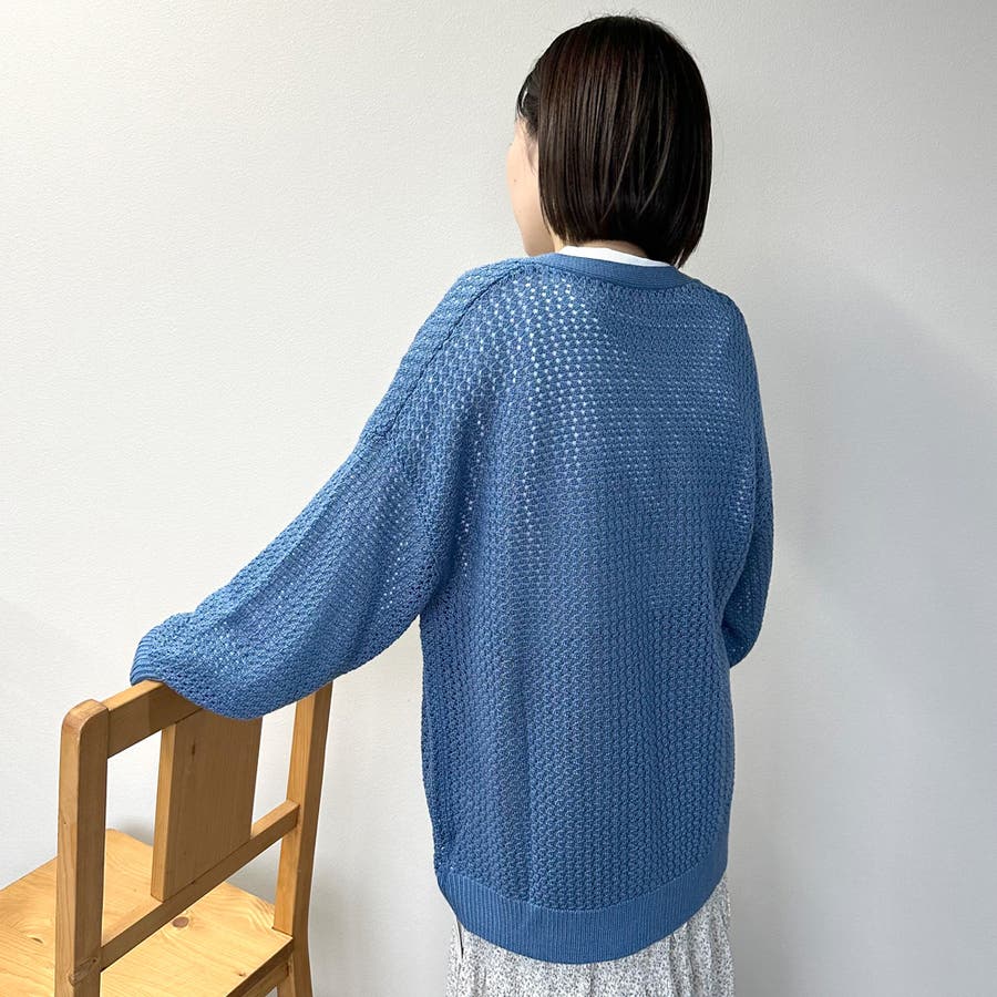 メッシュカーディガン[品番：NHGW0003384]｜non-hedge