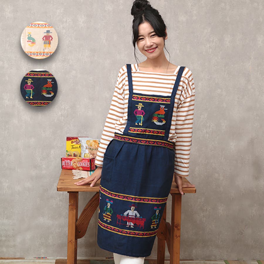 チチカカ グアテマラ人形刺繍エプロン zhsgc2400 レディース[品番
