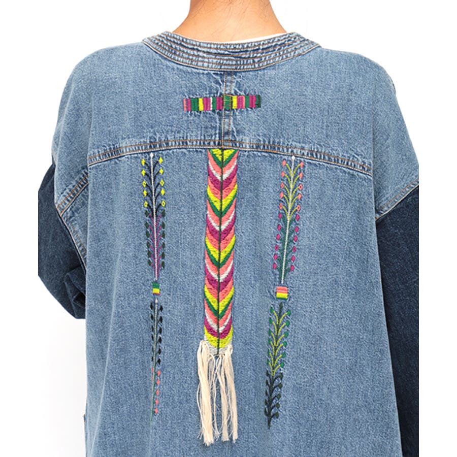 Iroquois - 未使用タグ付き iroquois 刺繍 セミワイドデニムの