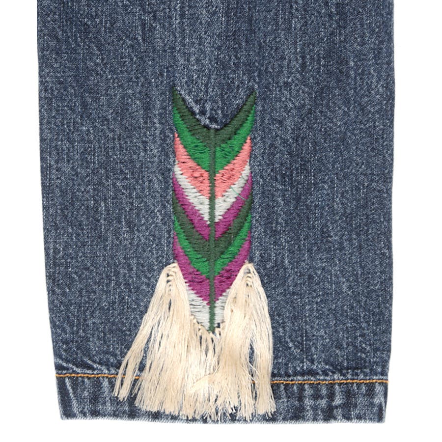 送料無料 百貨店 大きいサイズ チチカカ グアテマラ刺繍デニム[品番：TTKW0006098 その他