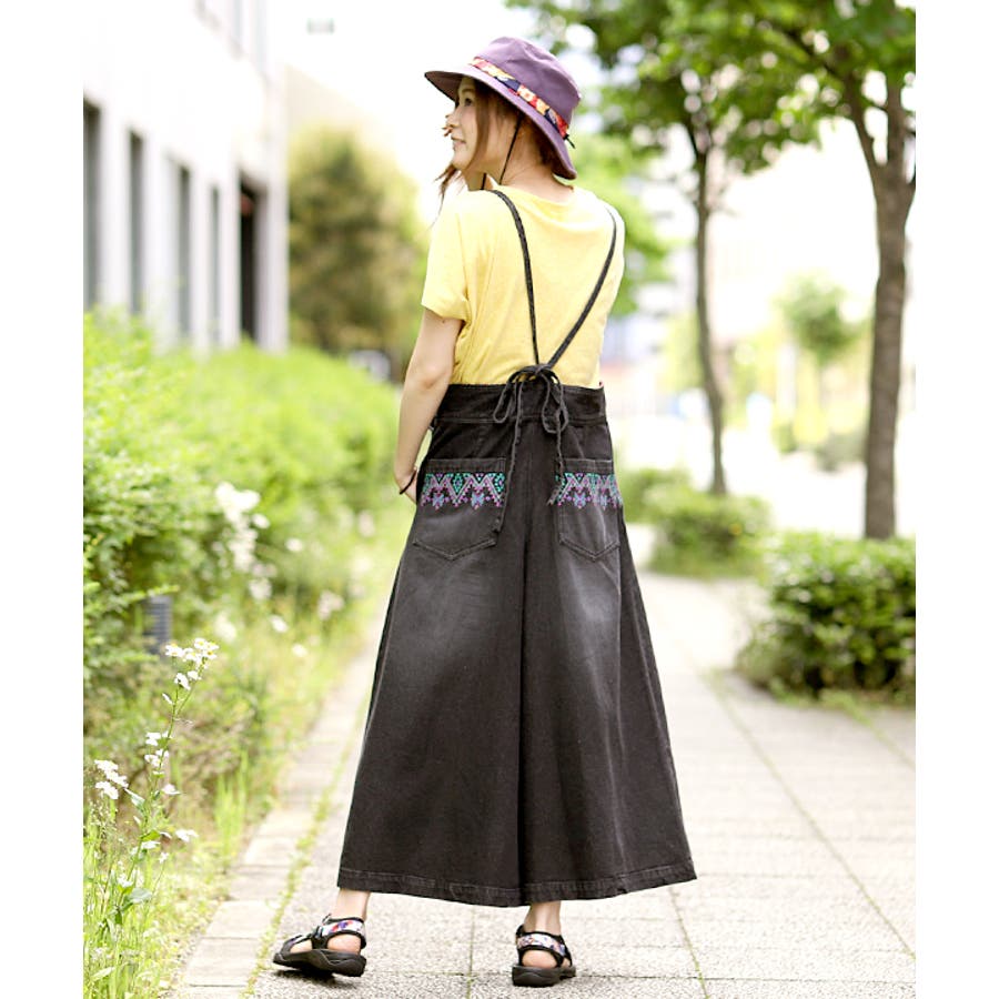 サロペットパンツ デニムパンツ ワイド[品番：TTKW0006511