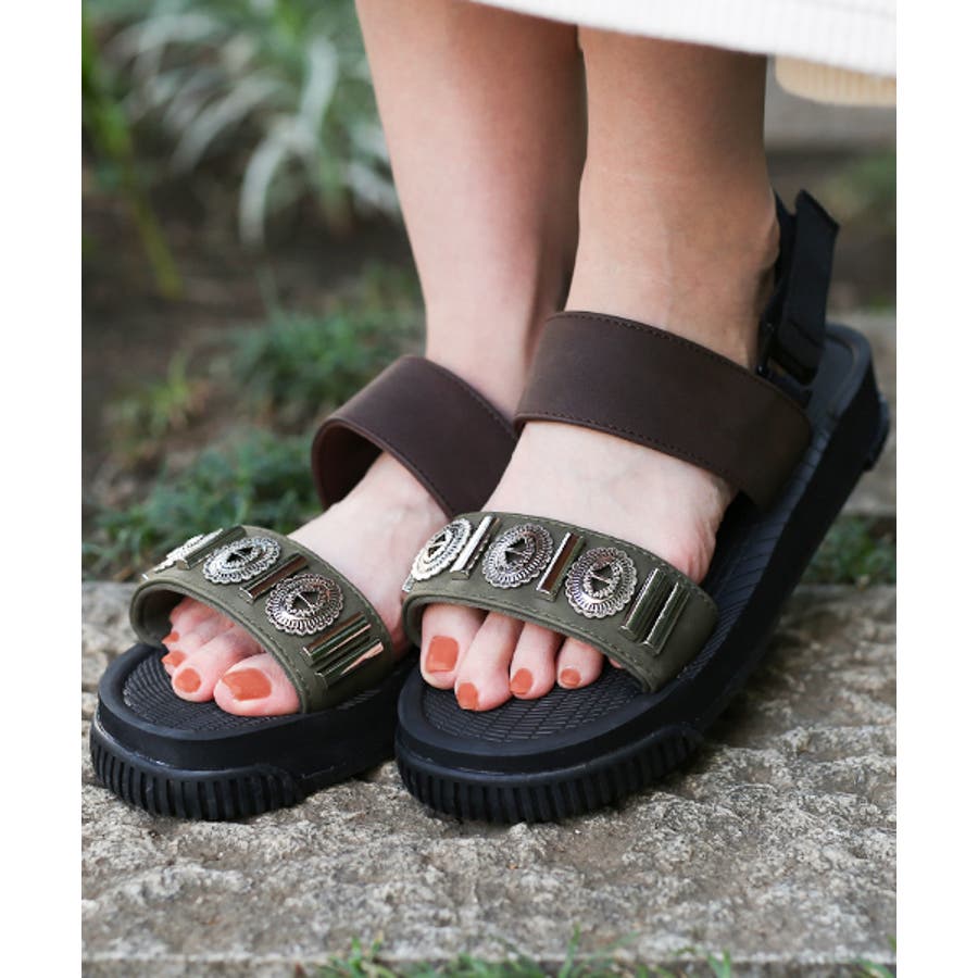 メタルパーツサンダル zkscbd7074 チチカカ[品番：TTKW0009222