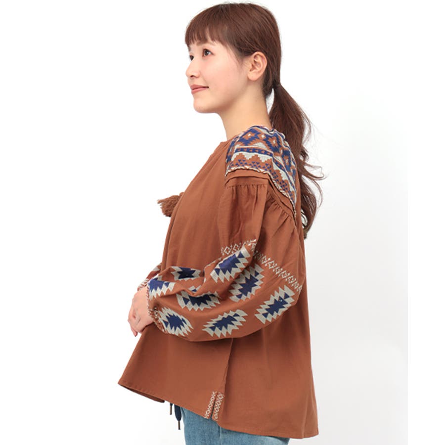 Aminaボヘリゾ刺繍トップス ids1105 チチカカブラウス[品番
