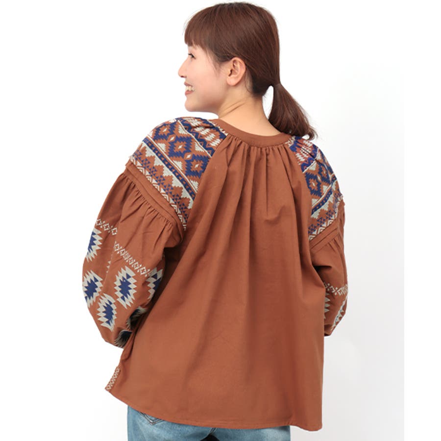 Aminaボヘリゾ刺繍トップス ids1105 チチカカブラウス[品番