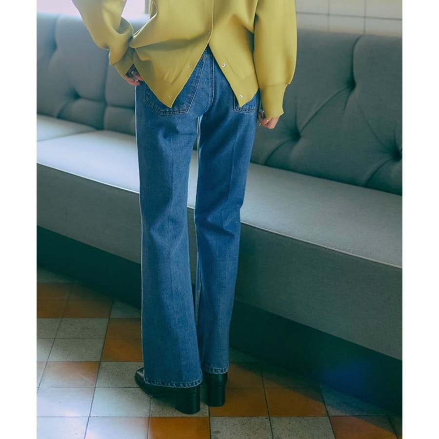 センタープレスブーツカットデニムパンツ[品番：TV000013003]｜titivate（ティティ ベート）のレディースファッション通販｜SHOPLIST（ショップリスト）