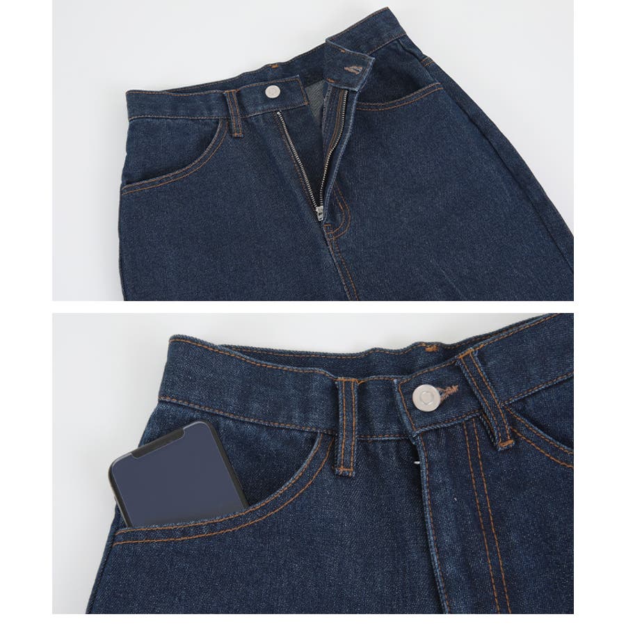 センタープレスブーツカットデニムパンツ[品番:TV000013003 センタープレスブーツカットデニムパンツ[品番:TV000013003