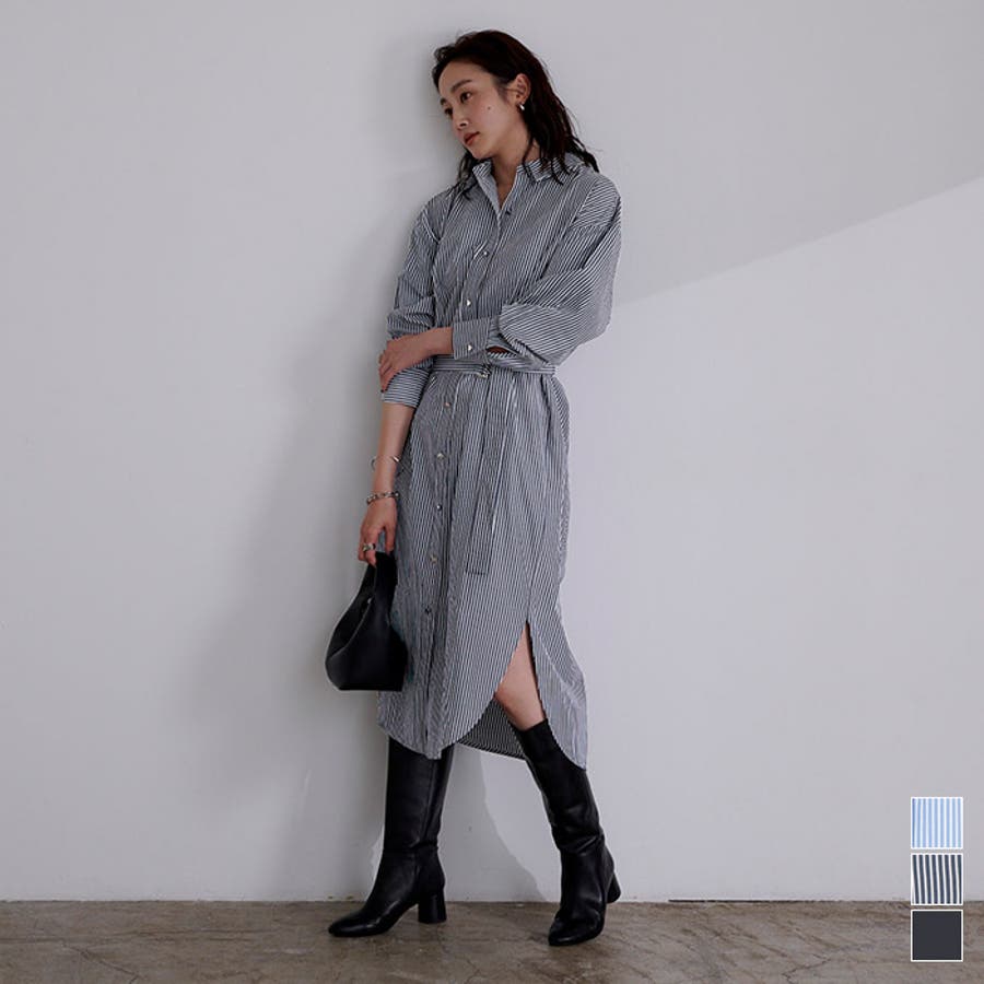 TICCA（ティッカ）の「【TICCA】ウールノーカラーシャツドレス