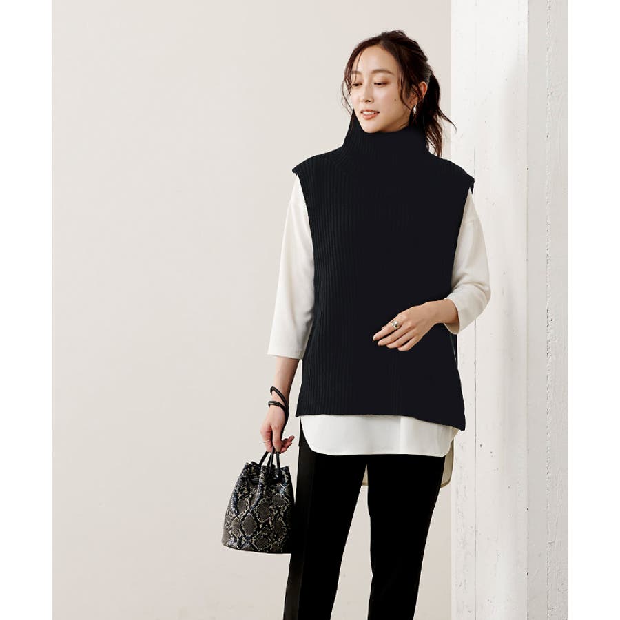 タートルネックニットベスト トップス レディース 品番 Tv Titivate ティティベート のレディースファッション通販 Shoplist ショップリスト