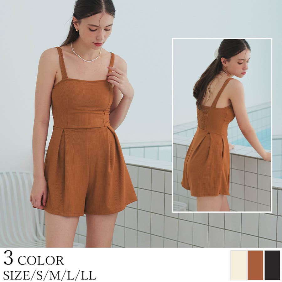 チェック素材ロンパース/ワンピース/セット水着【SEADRESS