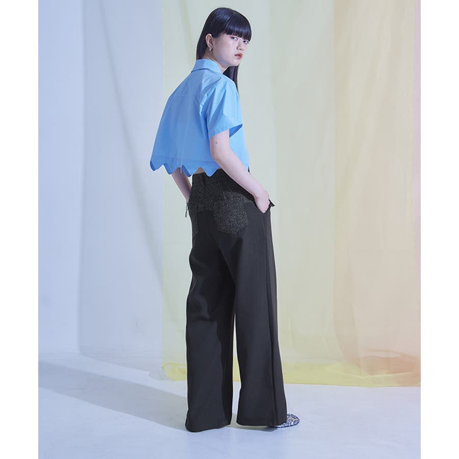 ツイード切替ワイドパンツ【miette  ミエット】[品番：TV000016206]｜titivate（ティティベート）のレディースファッション通販｜SHOPLIST（ショップリスト）