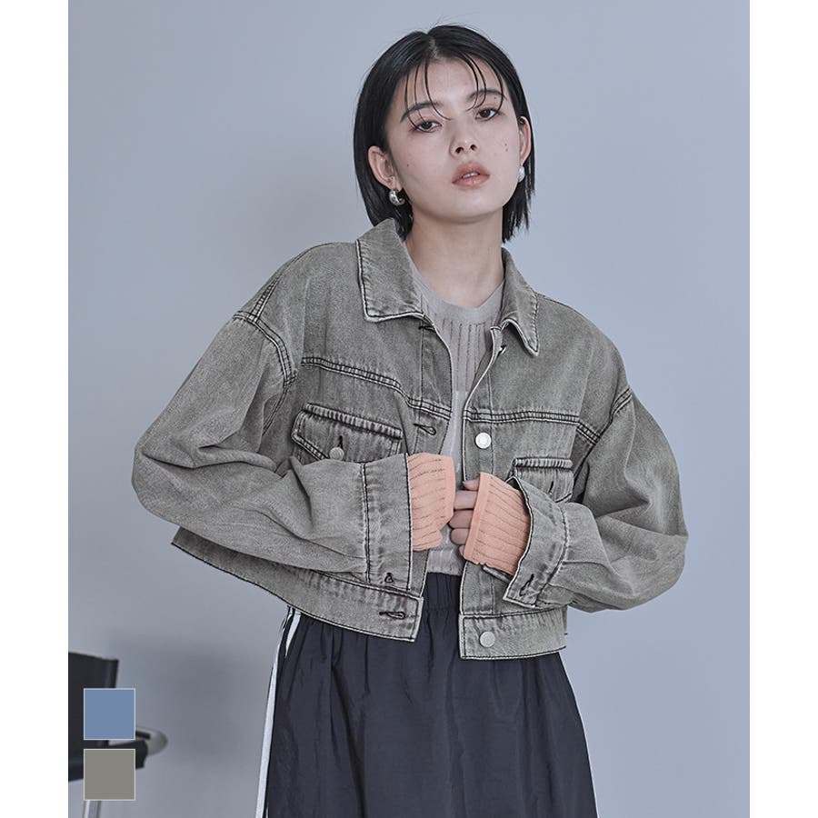 ショートオーバーデニムジャケット【miette ミエット 】[品番：TV000017397]｜titivate（ティティベート）のレディースファッション通販｜SHOPLIST（ショップリスト）