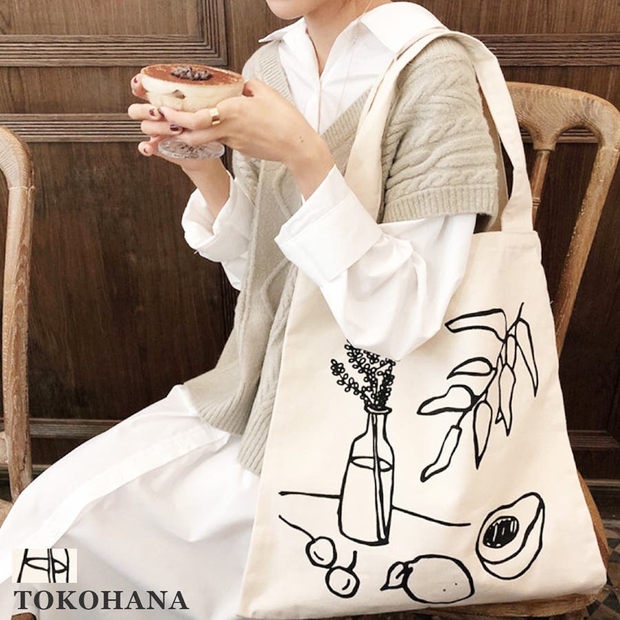 デザインプリントトートバッグ レディース 21春夏 品番 Thnw Tokohana トコハナ のレディース ファッション通販 Shoplist ショップリスト