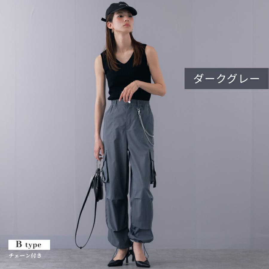 カーゴパラシュートパンツ トレンド パラシュートパンツ[品番