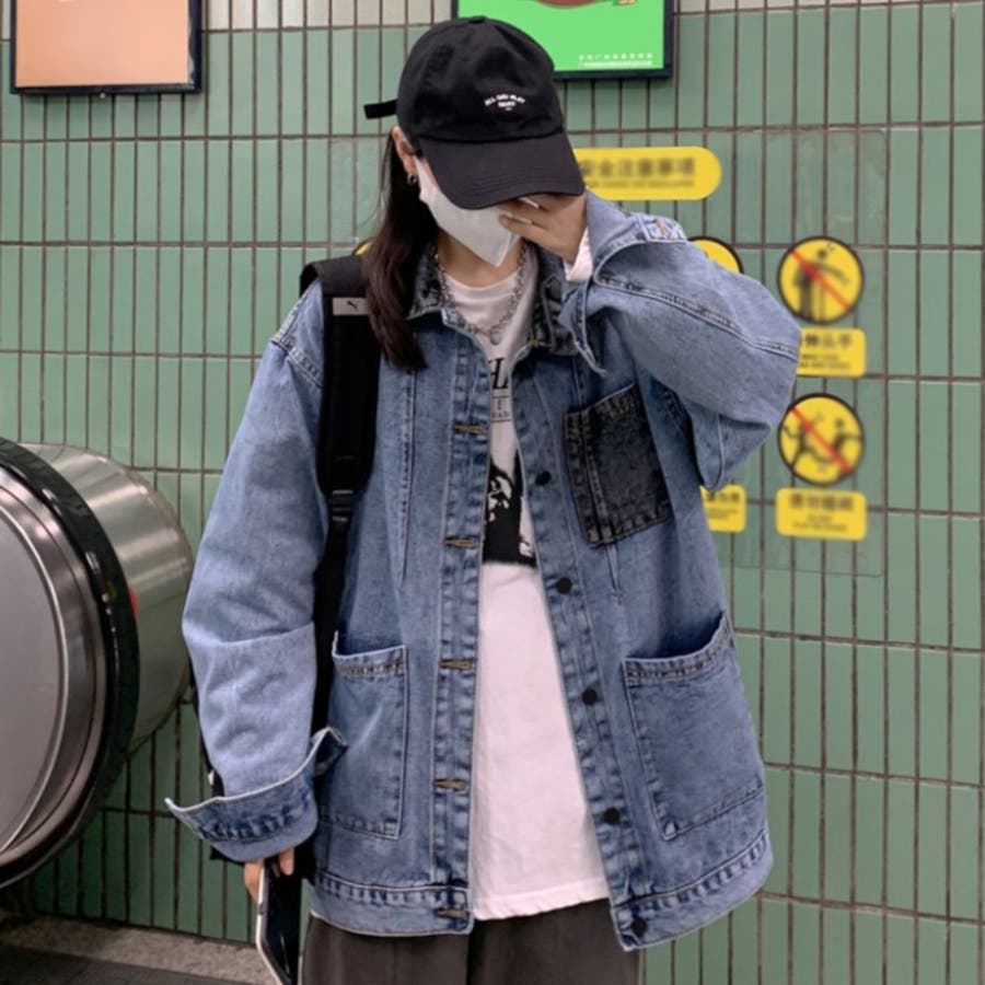デニムジャケット Gジャン 長袖 ゆるシルエット トップス レディース 