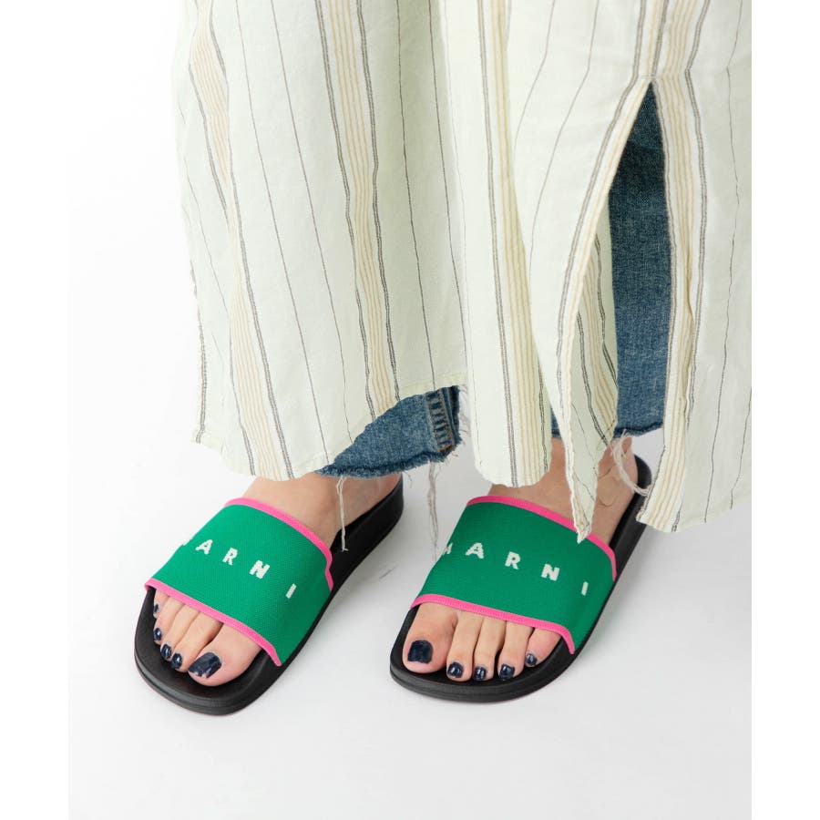 Green leather fussbett | Marni
