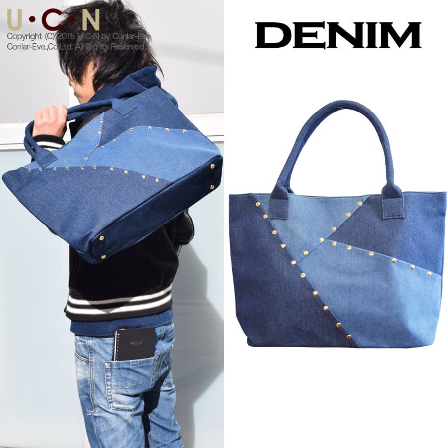 トートバッグ パッチワーク キャンバス ショッパー トート メンズ ポロ