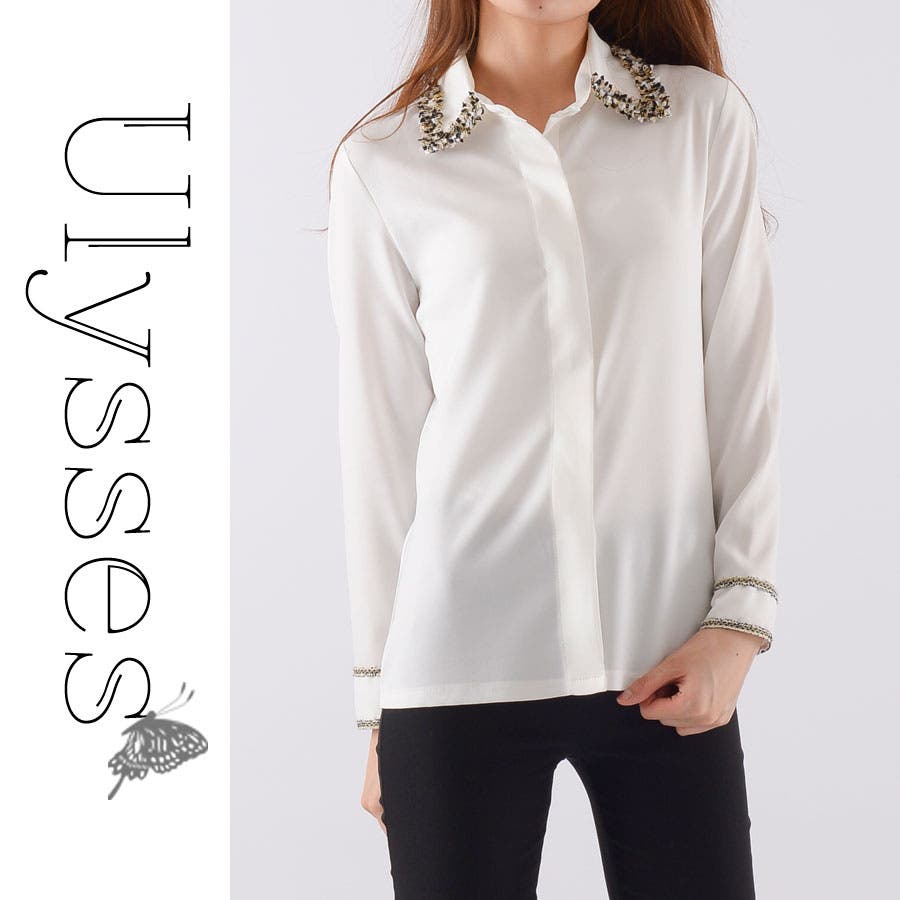 襟がオシャレなシャツ Ul Tn7609シャツ 長袖シャツ 品番 Ntrw Ulysses ユリシス のレディースファッション通販 Shoplist ショップリスト
