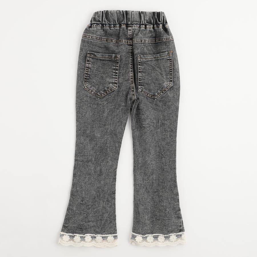 パールデザイン裾レースデニムパンツ[品番：VINK0001911]｜URBAN