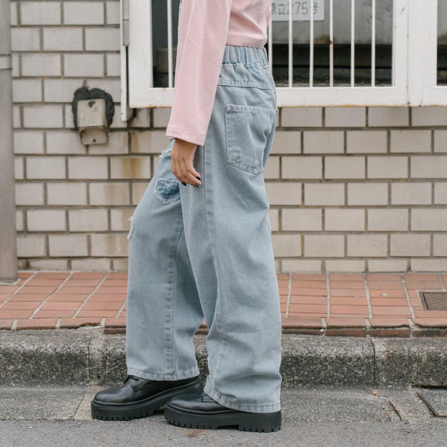 ANDMARY】Heart hip denim