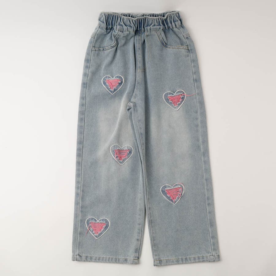 ハートカラーダメージデニムパンツ[品番：VINK0004021]｜URBAN CHERRY