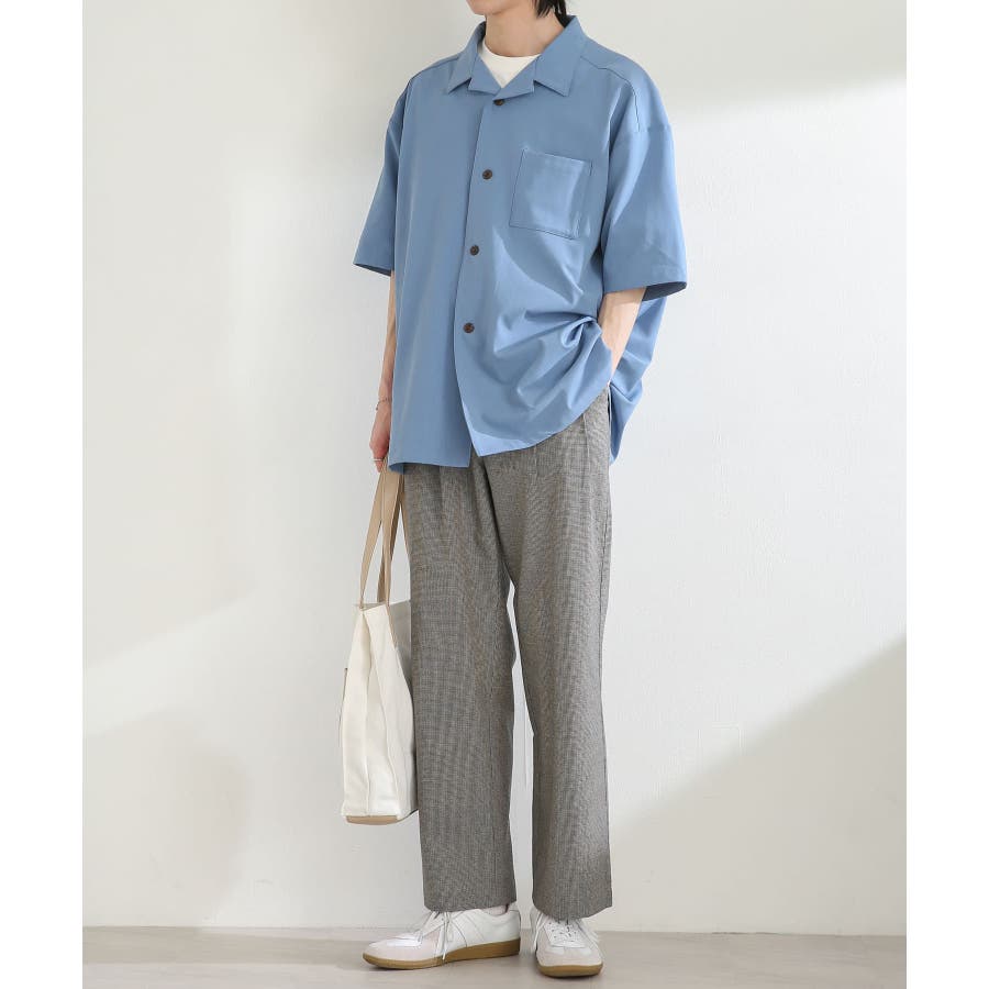 コットンリネンチェックダブルタックパンツ[品番：UBRW0009224