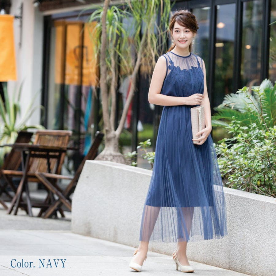 チュール重ねモチーフ ワンピース パーティードレス 品番 Becw Clarissa クラリッサ のレディースファッション通販 Shoplist ショップリスト