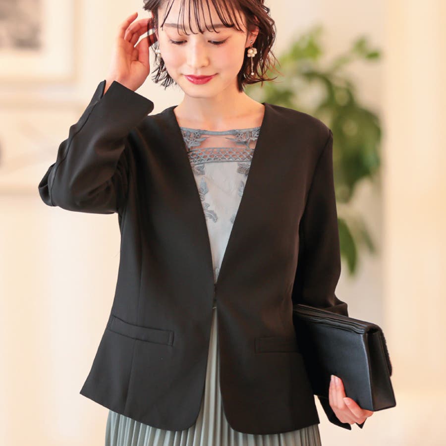 ノーカラー ジャケット 結婚式[品番：BECW0000998]｜kana（カナ）の